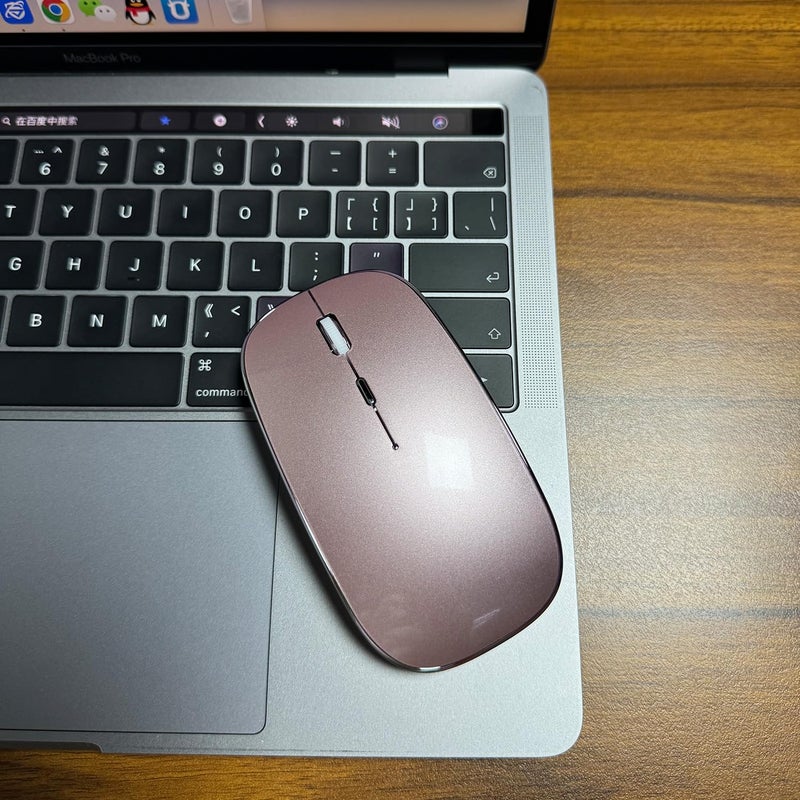 Harfoowo ماوس بلوتوث لاسلكي لجهاز iPad Pro و iPad Air و Mac و MacBook Pro و MacBook Air و لابتوب و iMac و Chromebook و ويندوز 8/10/11 و HP و DELL و PC (وردي) - Image 3